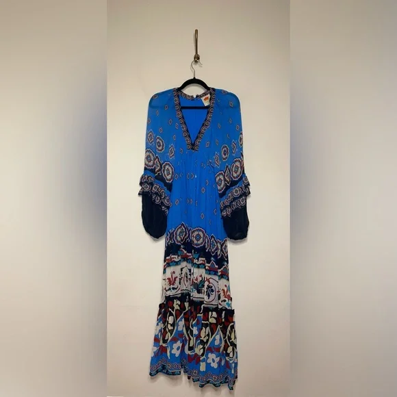 FARM Rio Blue Ainika Tiles Maxi Dress - Picture 8 of 16